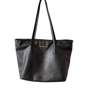 Womens Black Vegan Leather Shoulder Bag Minimalist Large Classic Montana West